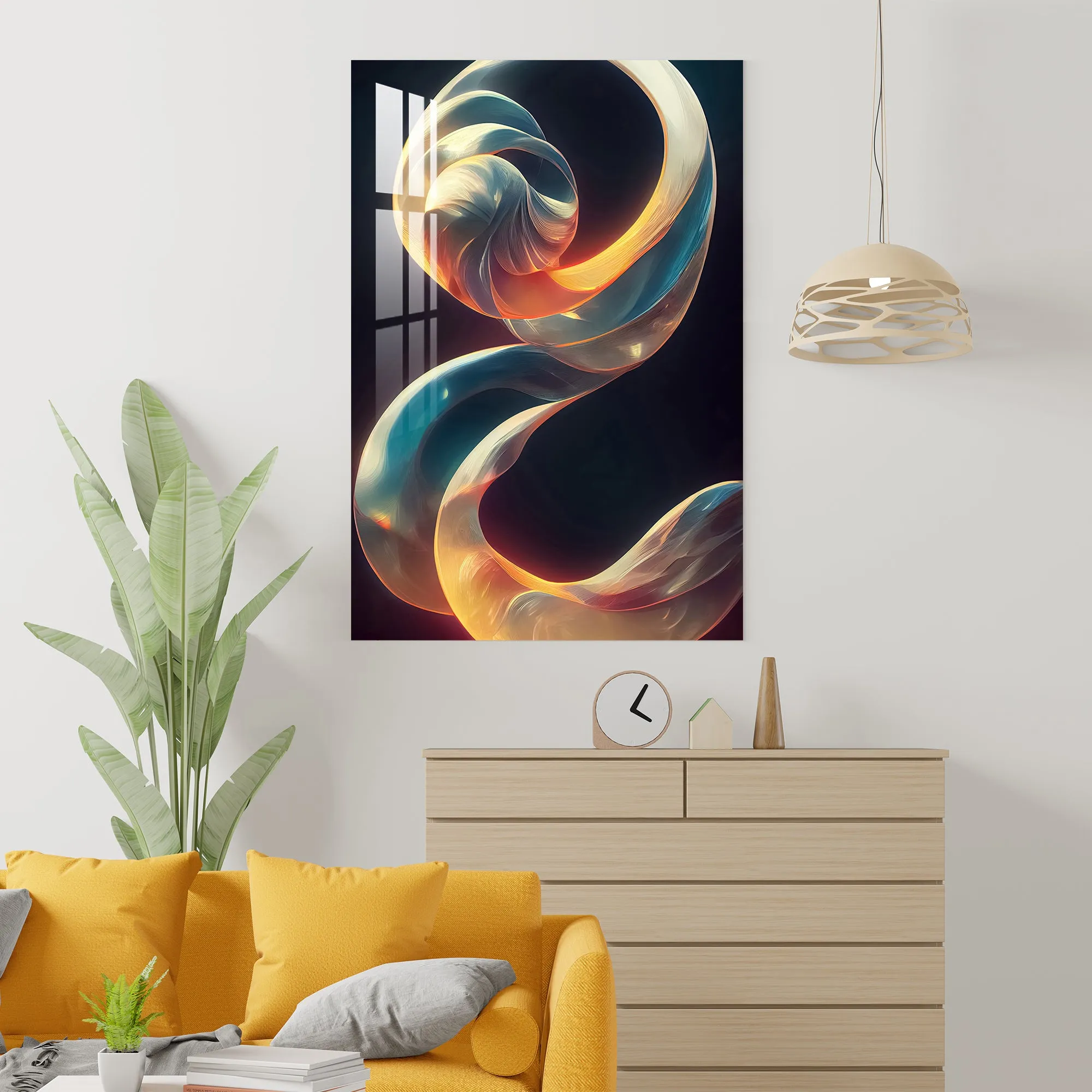 Abstract Brush Strokes Acrylic Wall Art