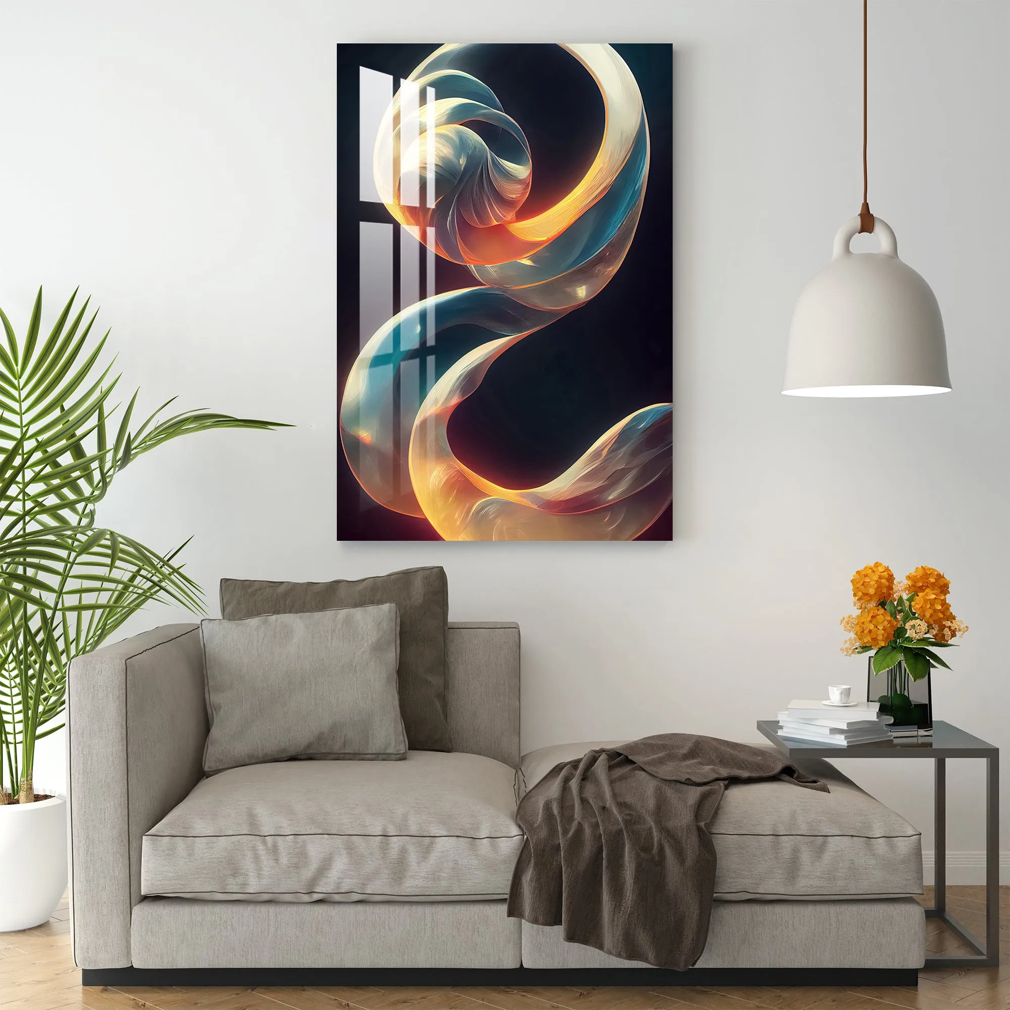 Abstract Brush Strokes Acrylic Wall Art