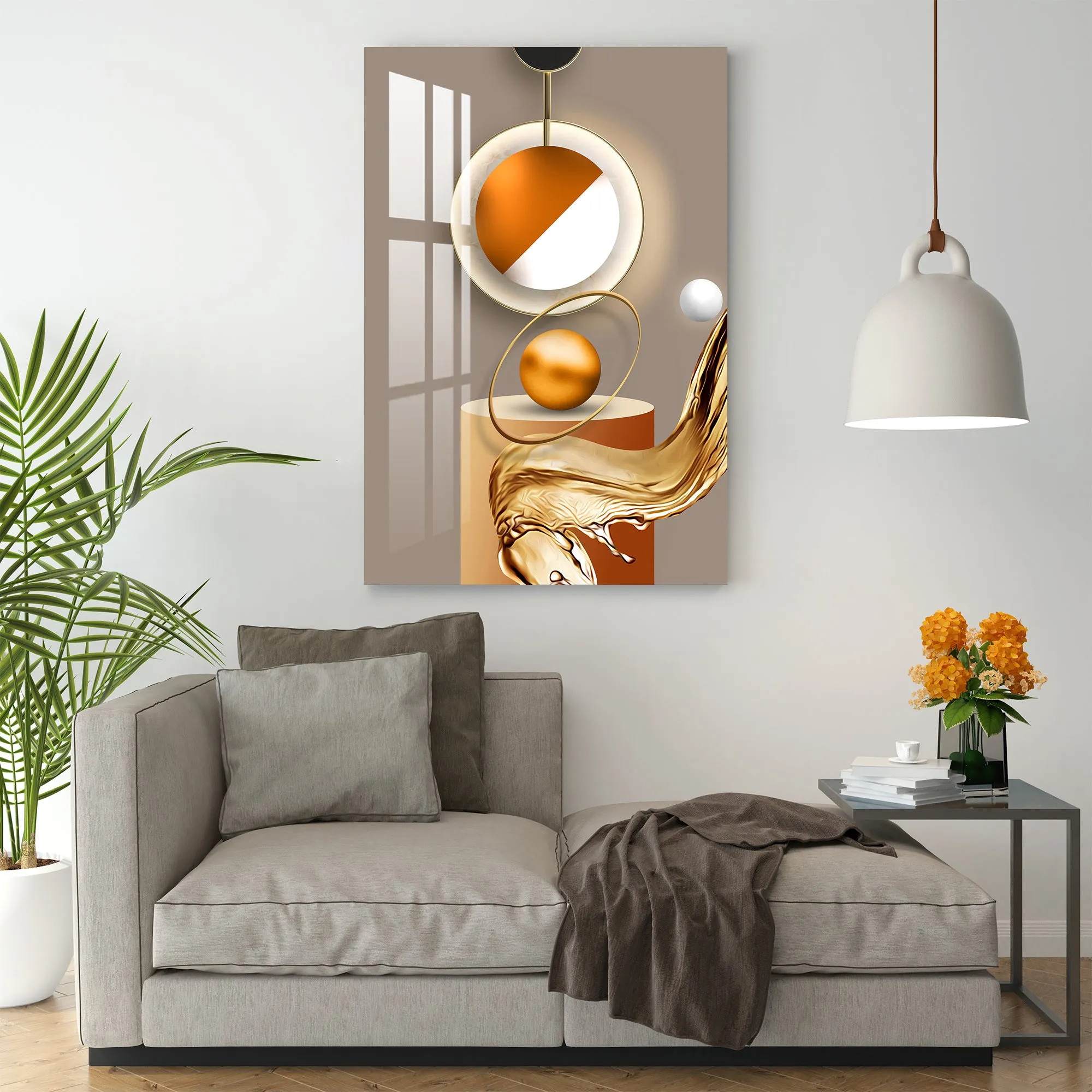 Abstract Geometric Circles Acrylic Wall Art