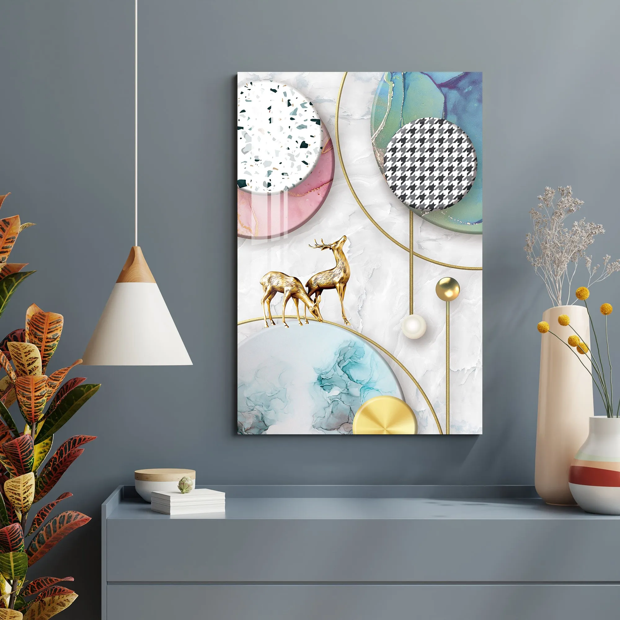 Abstract Geometric Figures Acrylic Wall Art