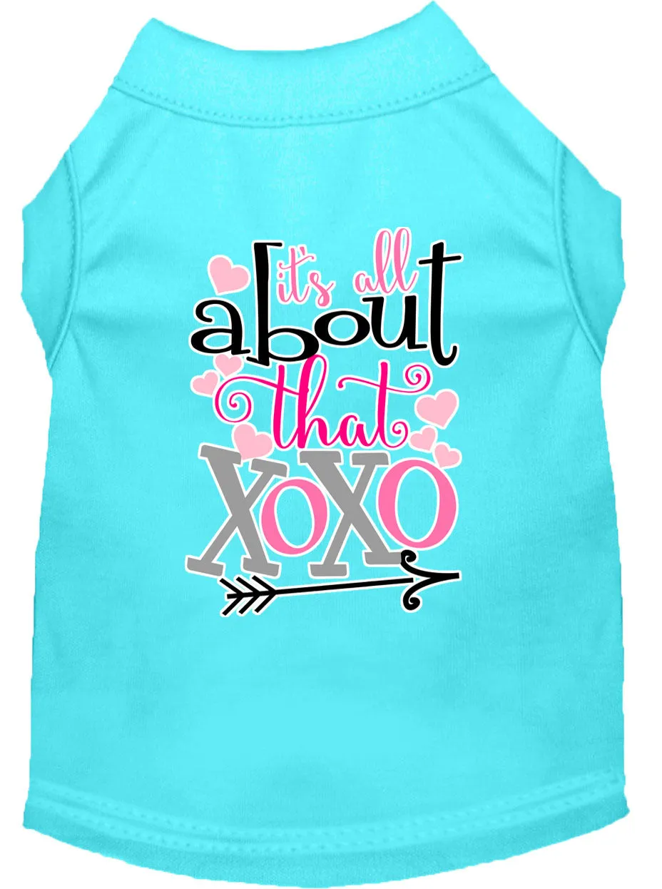 All About That Xoxo Screen Print Dog Shirt Aqua Xxl