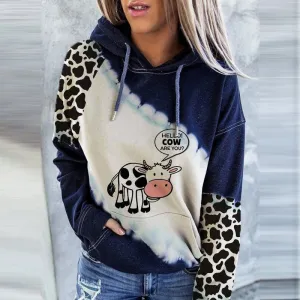 Autumn and winter Christmas women's new style long-sleeved color-blocking printed casual sweater