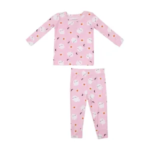 Baby Girl Sets | 2 PCS Loungewear- Spooky Ghosts- Pink | Angel Dear