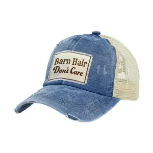 Barn Hair Don't Care Vintage Distressed Trucker Adult Hat