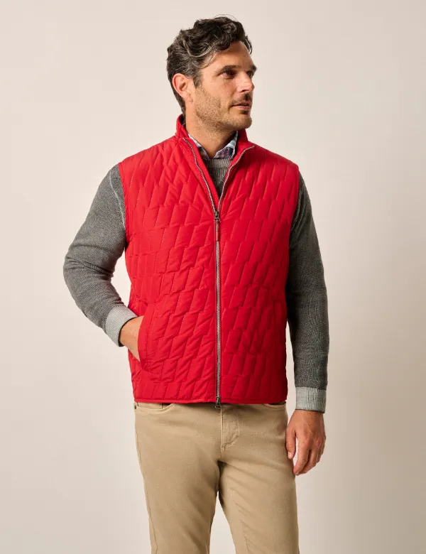 Belfry Quilted Puffer Vest - Cardinal