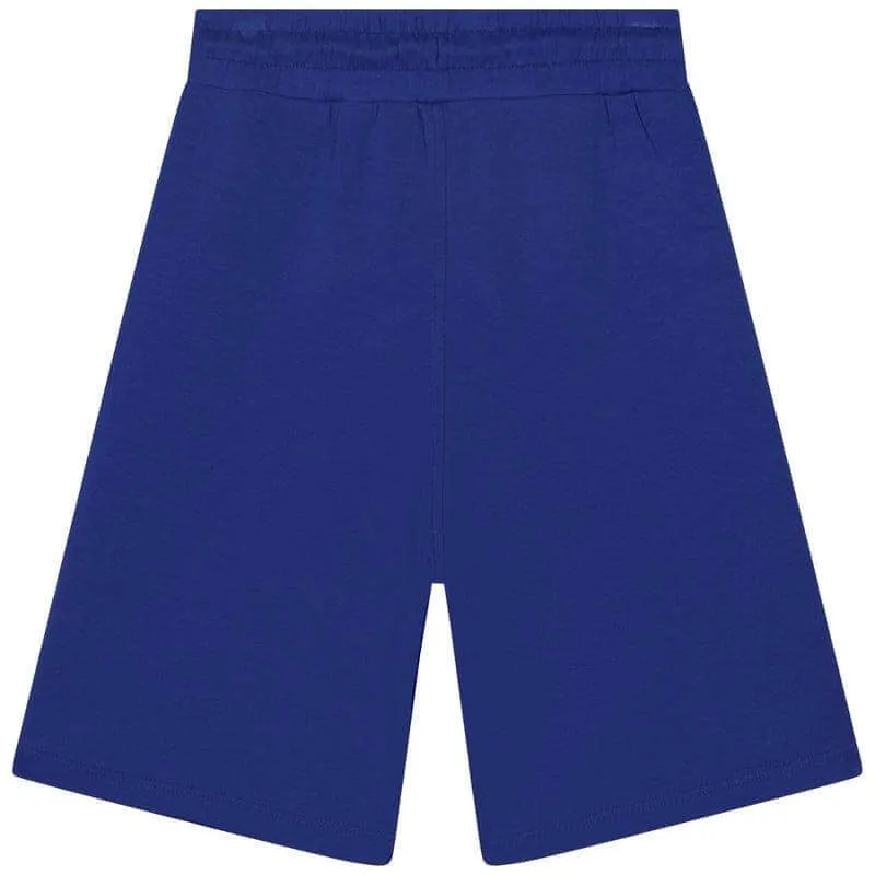 Boys Blue Logo Print Shorts