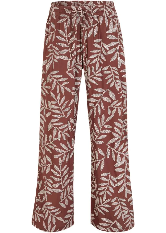 Bpc Bonprix Collection printed palazzo pants, brown