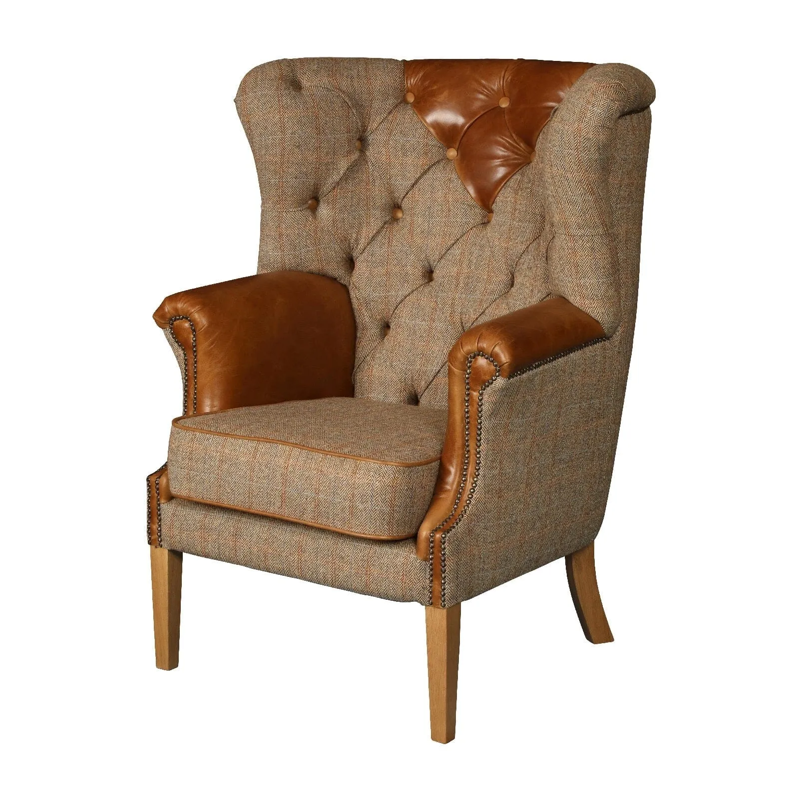 Buckingham Chair - Hunting Lodge Harris Tweed