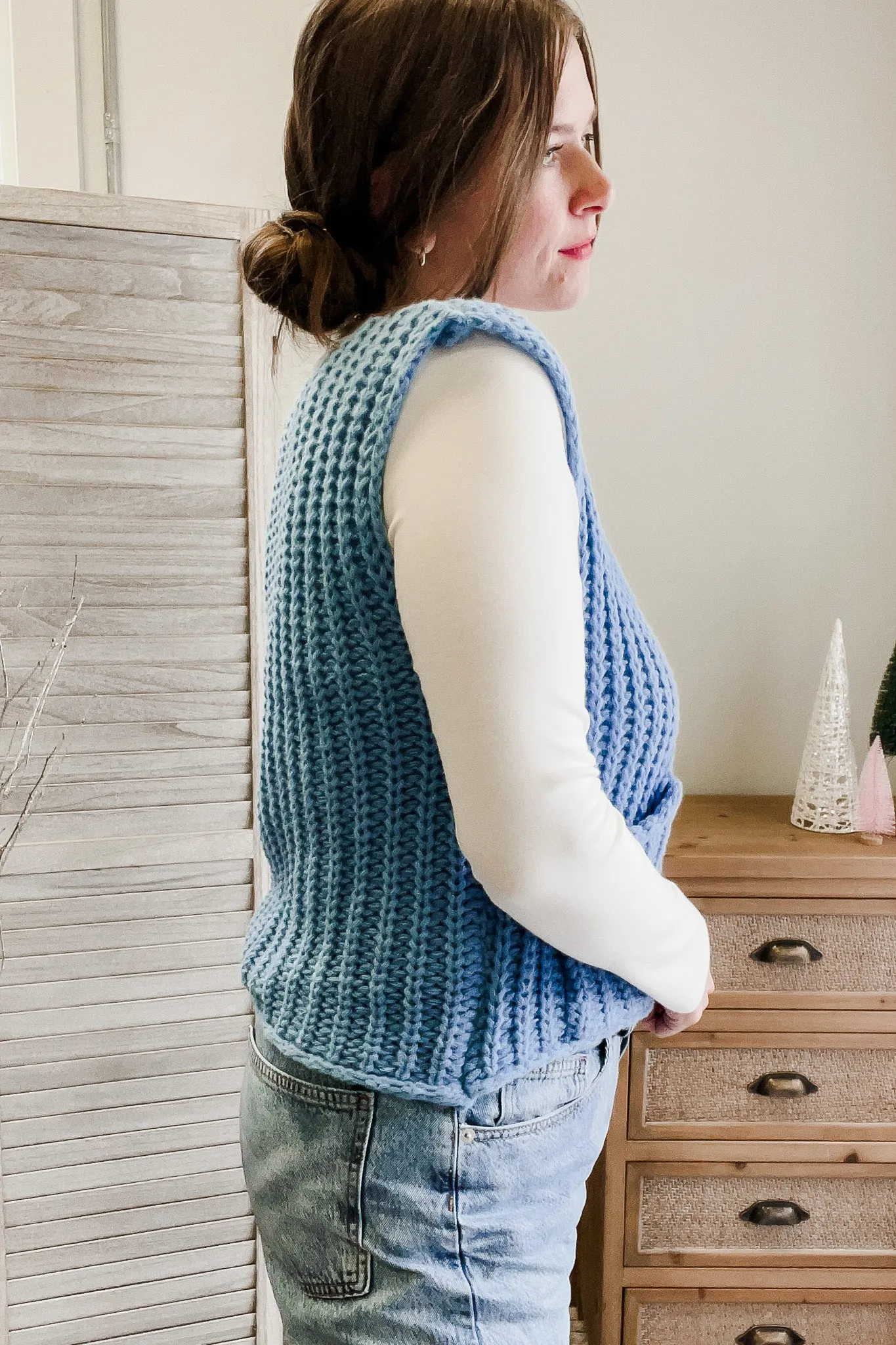 Button Sweater Vest