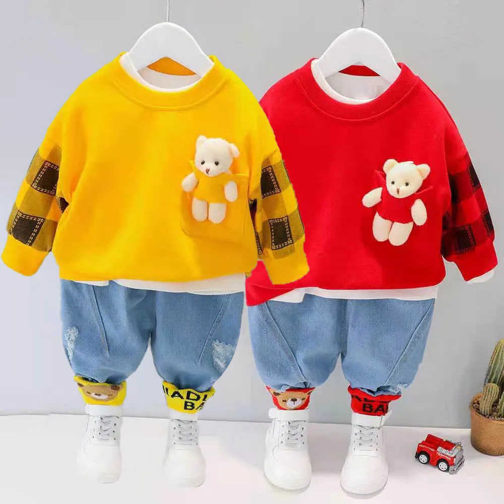 Cartoon Animal Design  Warm Sweater Pants For Kids