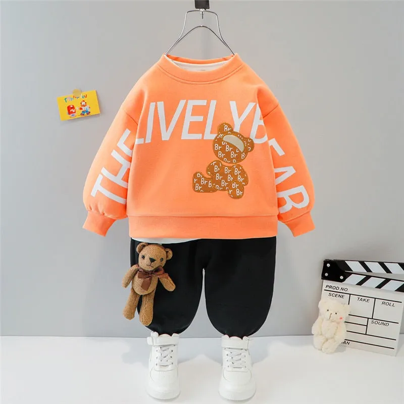 Cartoon Animal Design  Warm Sweater Pants For Kids