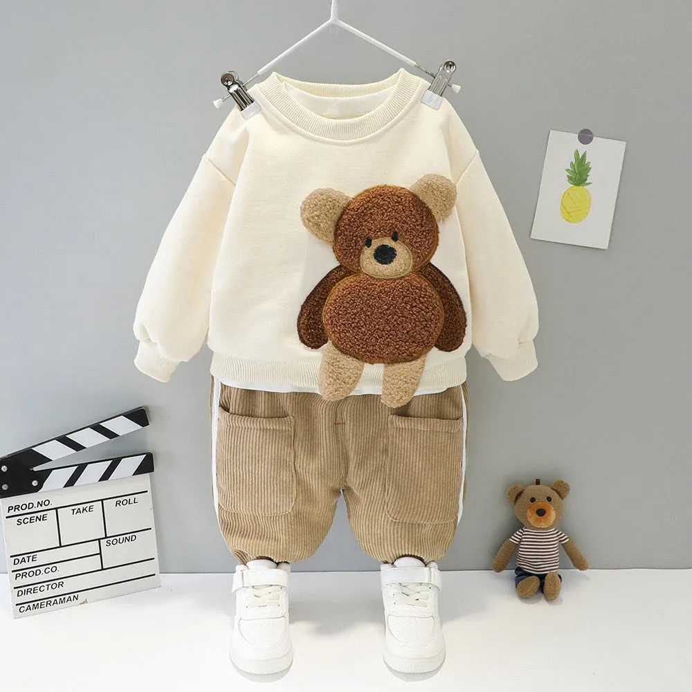 Cartoon Animal Design  Warm Sweater Pants For Kids