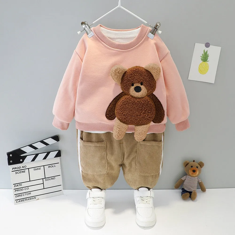 Cartoon Animal Design  Warm Sweater Pants For Kids