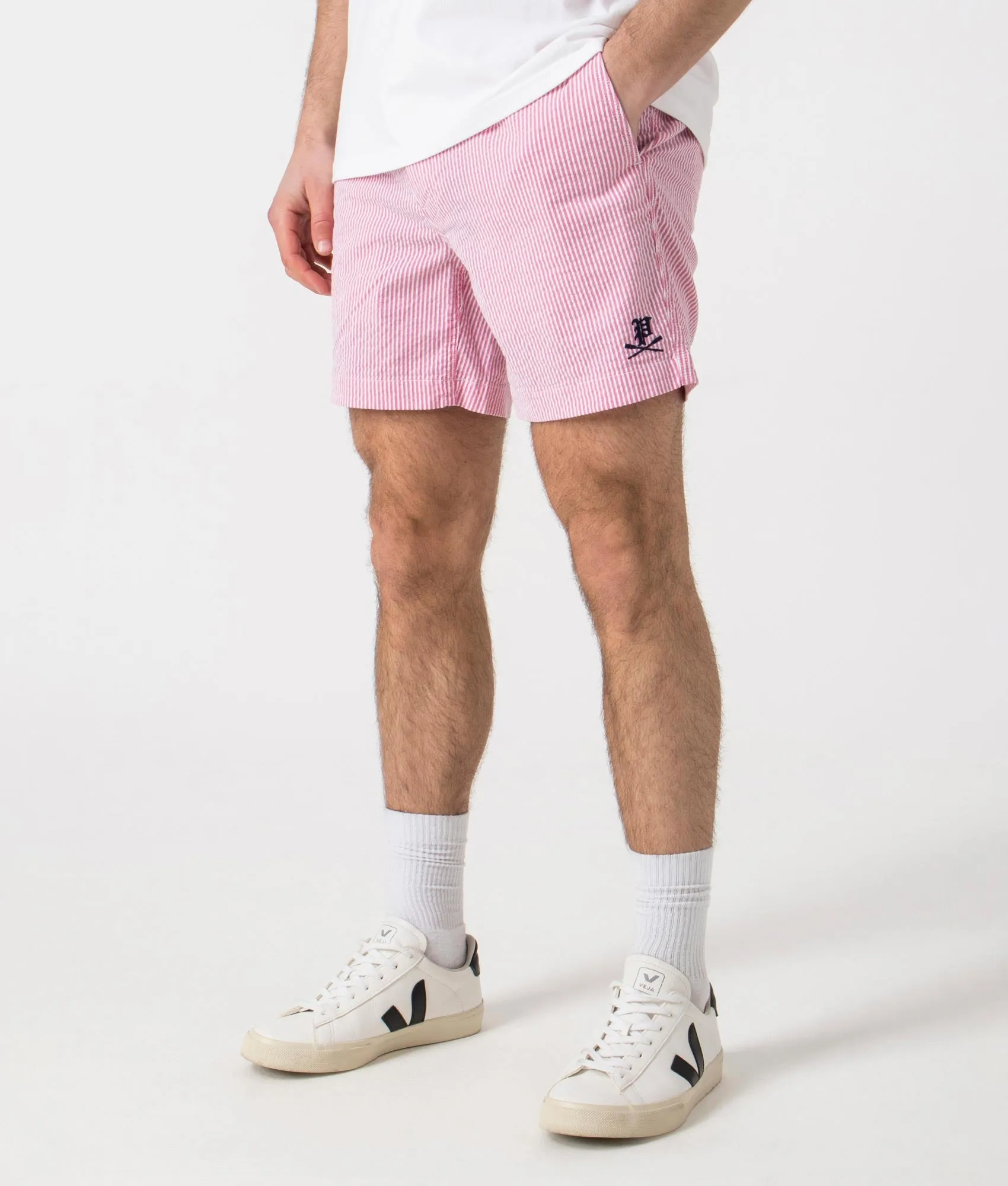 Classic Fit Twill Flat Front Shorts