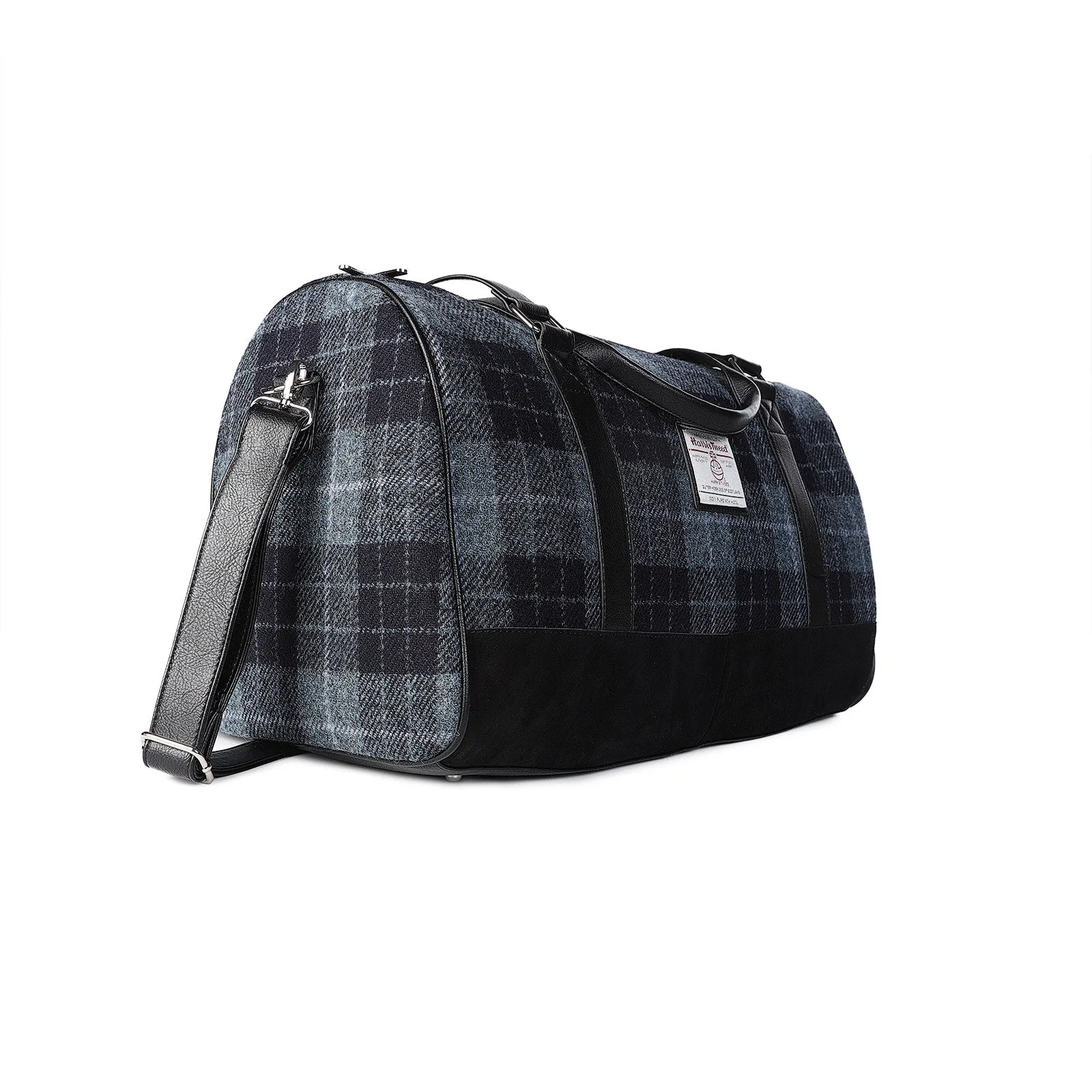 Clyde Weekend Bag Grey/Black Tartan