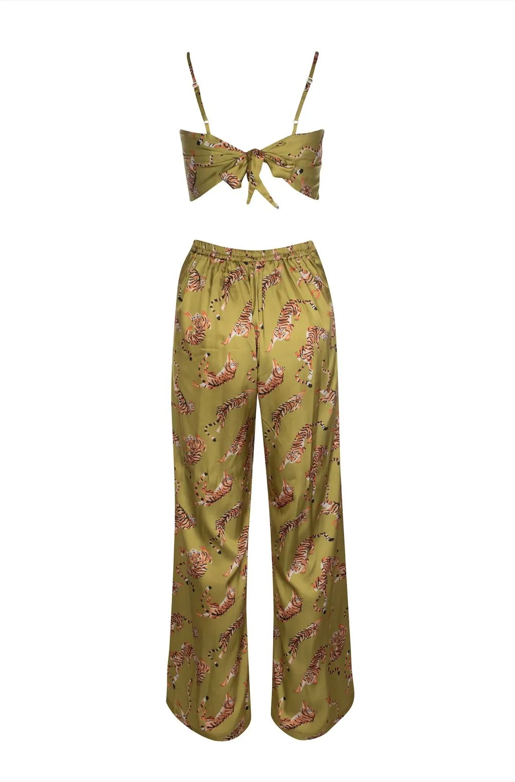 Corsica Palazzo Pants Tiger Pistachio