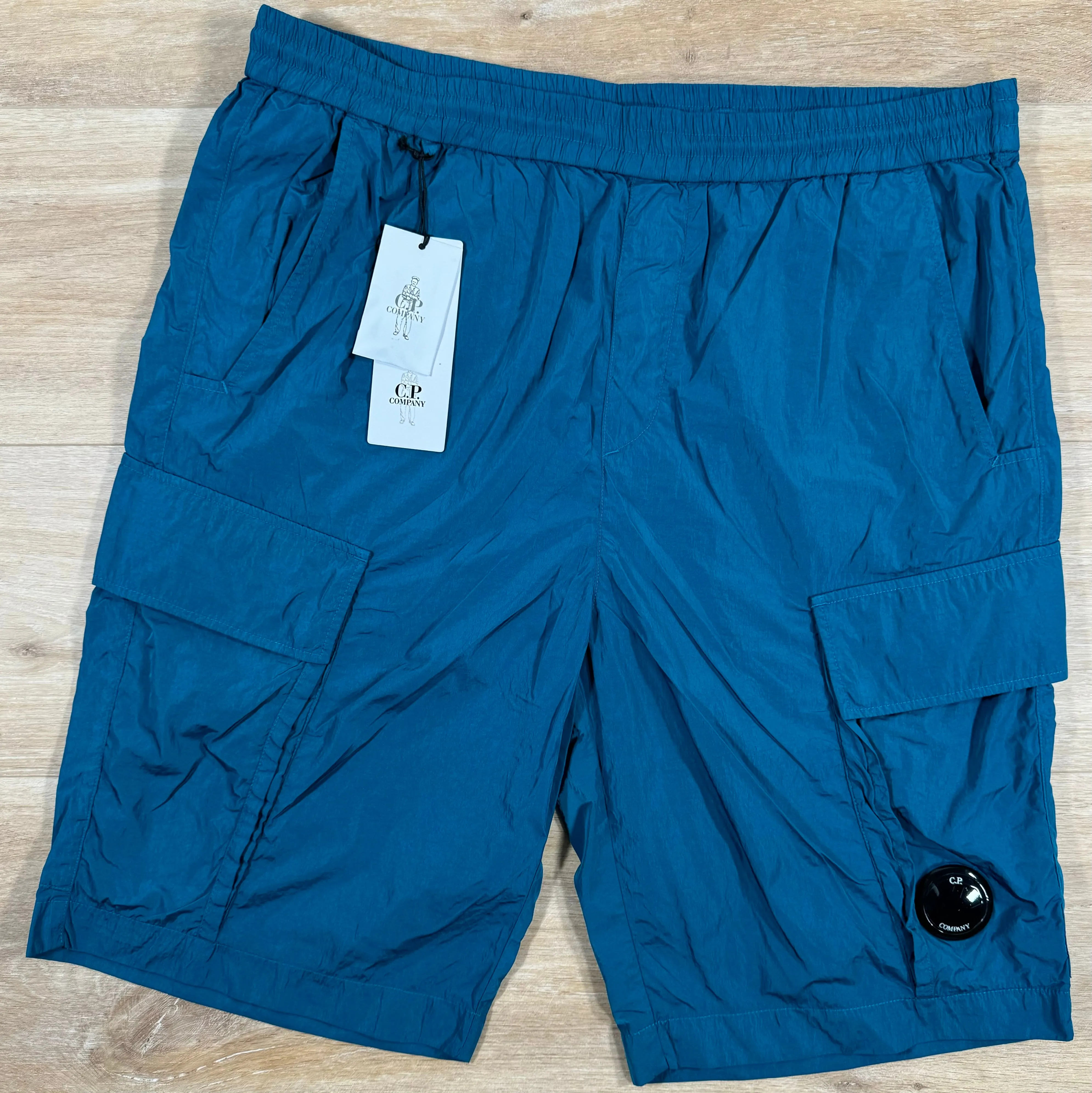 C.P. Company Chrome Cargo Bermuda Shorts in Ink Blue