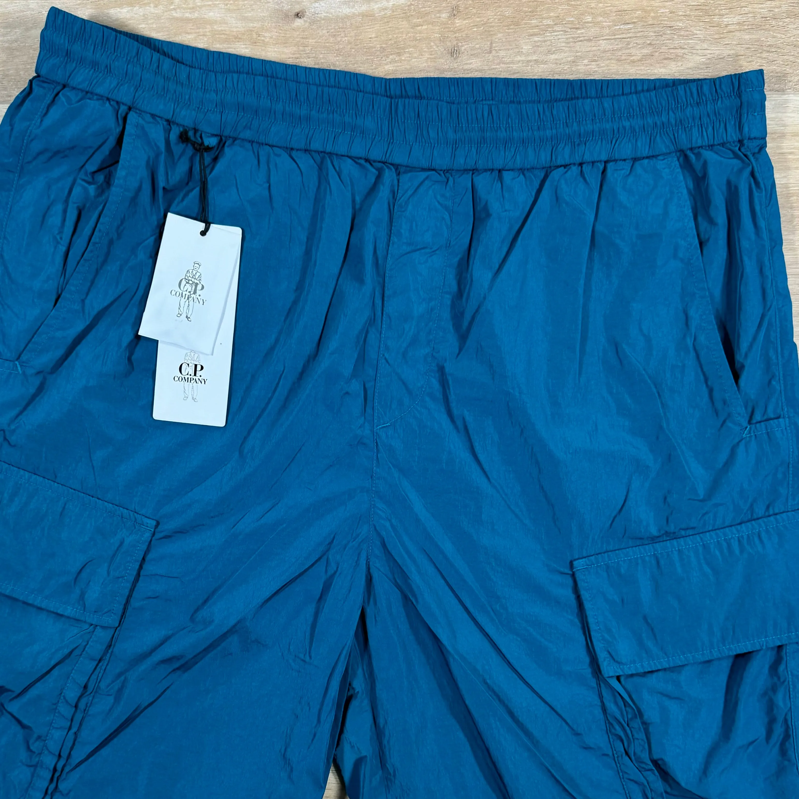 C.P. Company Chrome Cargo Bermuda Shorts in Ink Blue