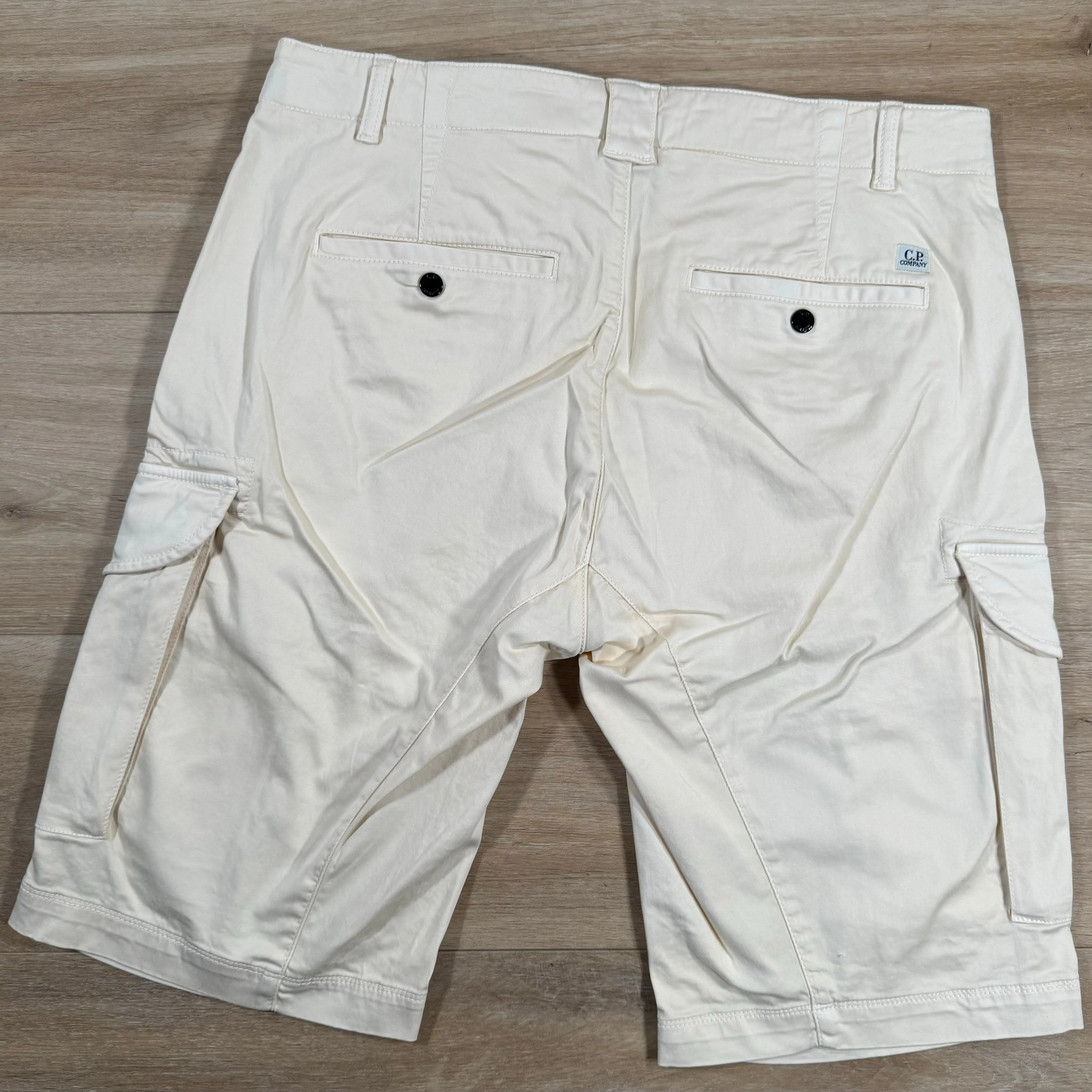 C.P. Company Stretch Cargo Shorts in Pistachio Shell