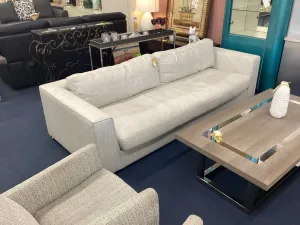 Cream Tweed Living Room Sofa