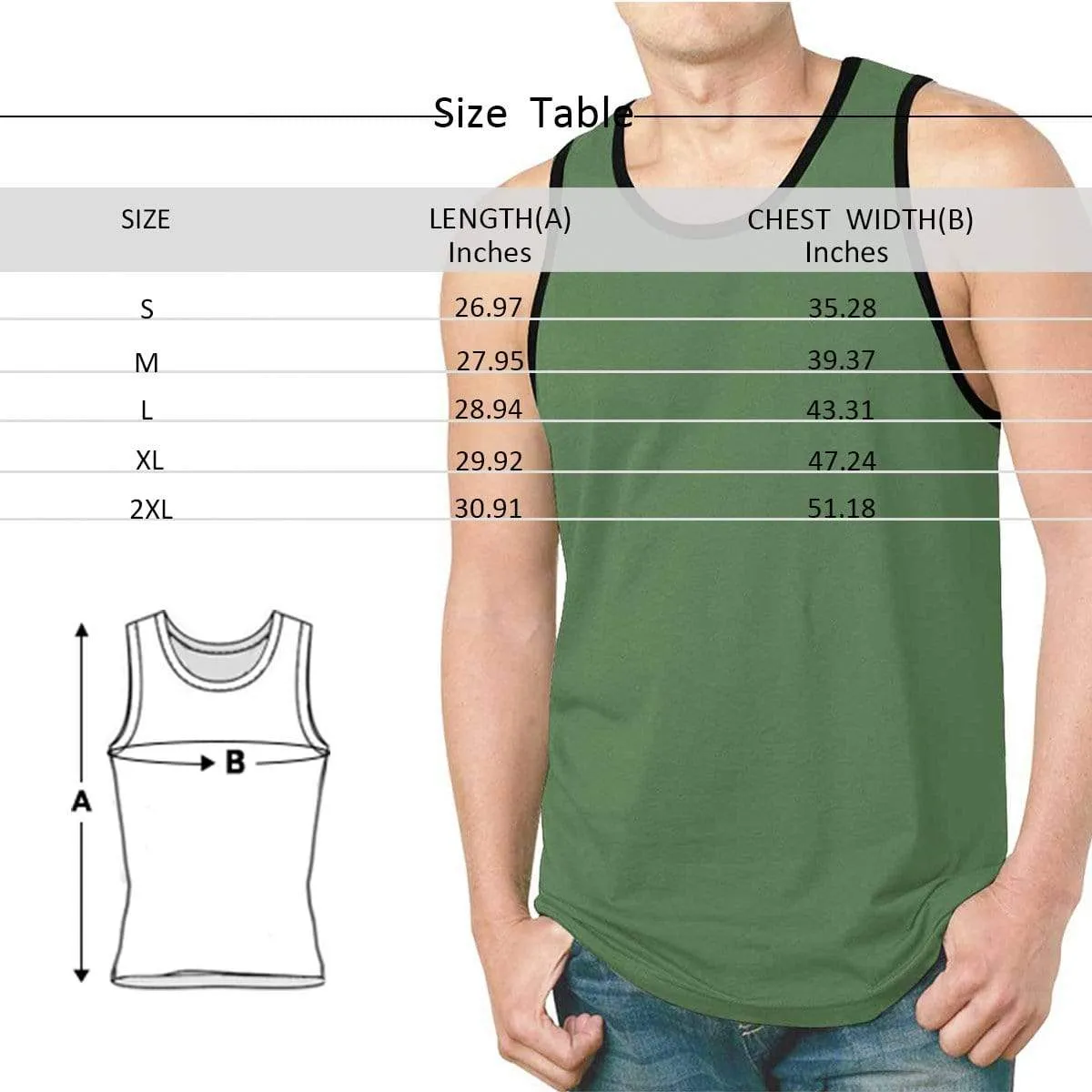 Custom Girlfriend Face Tank Tops Personalized American Flag Design Your Own Men's All Over Print Tank Top