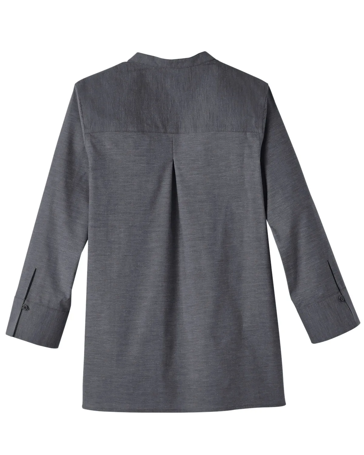 Devon & Jones Ladies' Crown Collection™ Stretch Pinpoint Chambray 3/4 Sleeve Blouse