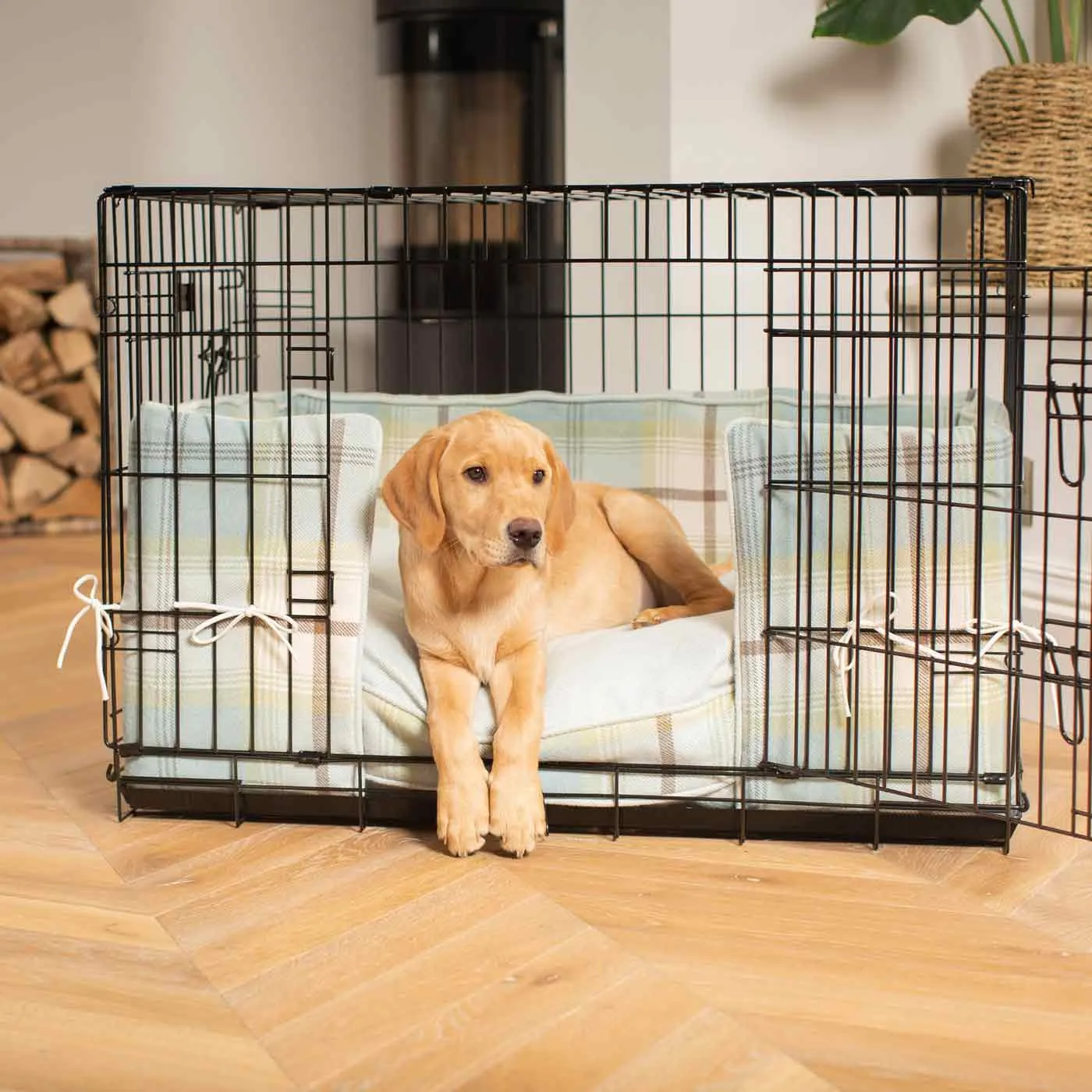 Dog Crate Bumper in Balmoral Duck Egg by Lords & Labradors