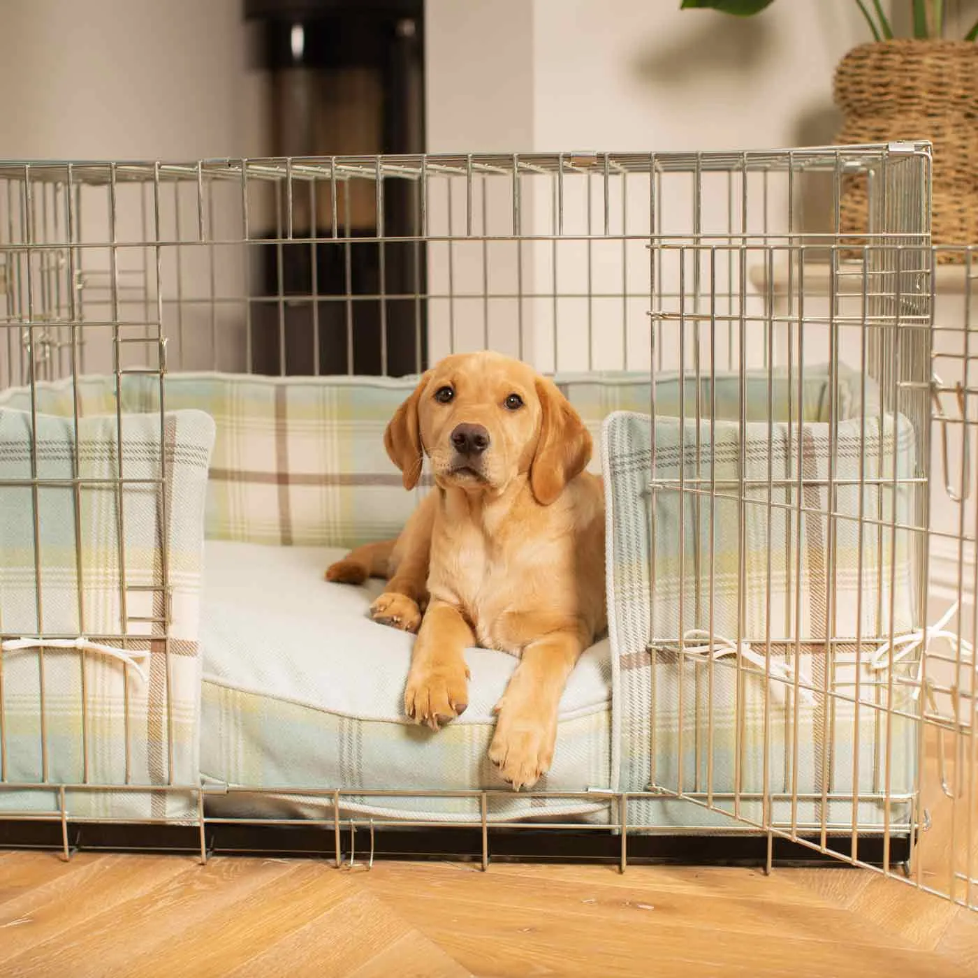 Dog Crate Bumper in Balmoral Duck Egg by Lords & Labradors