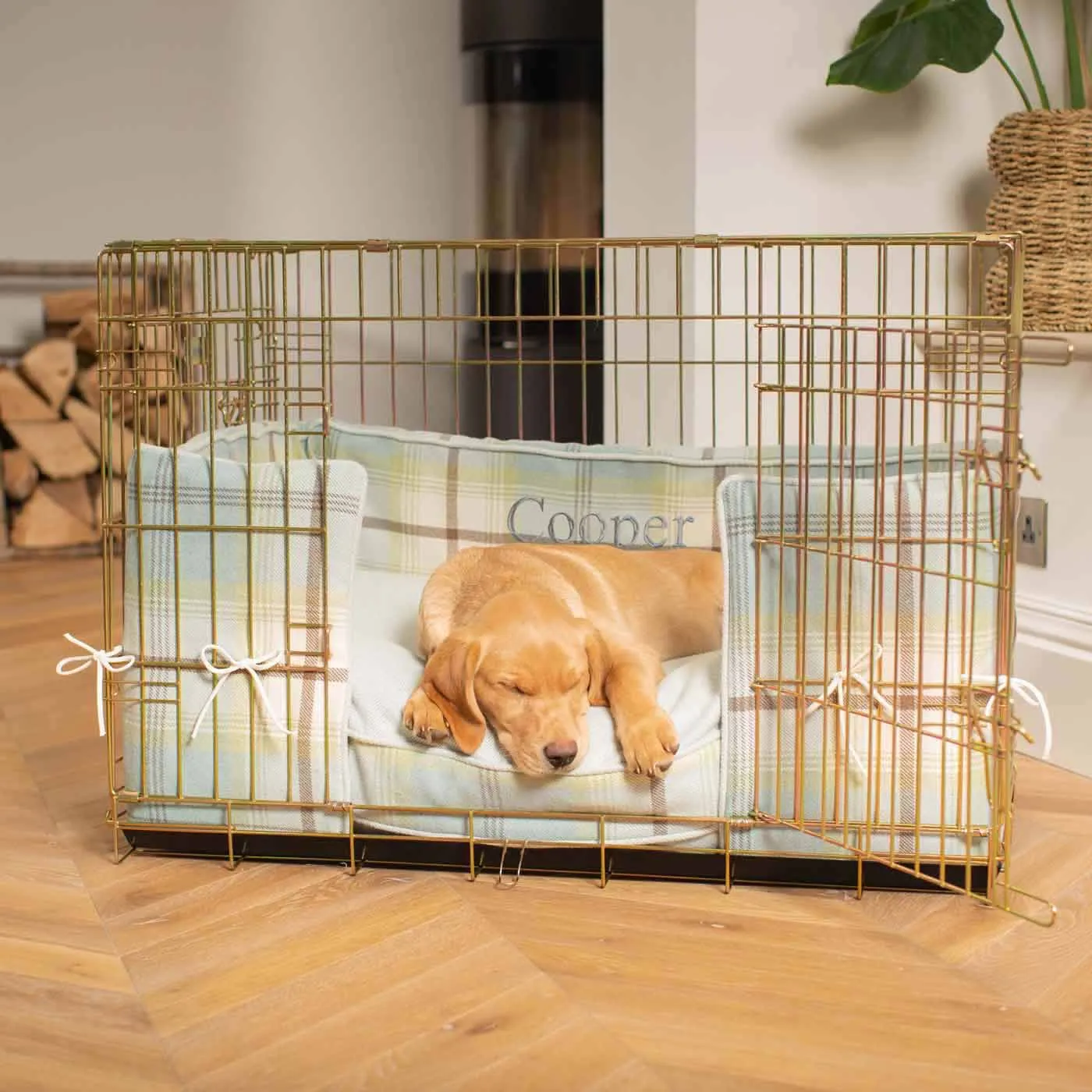 Dog Crate Bumper in Balmoral Duck Egg by Lords & Labradors