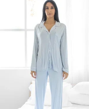 Gisele Long PJ Set Ice/White