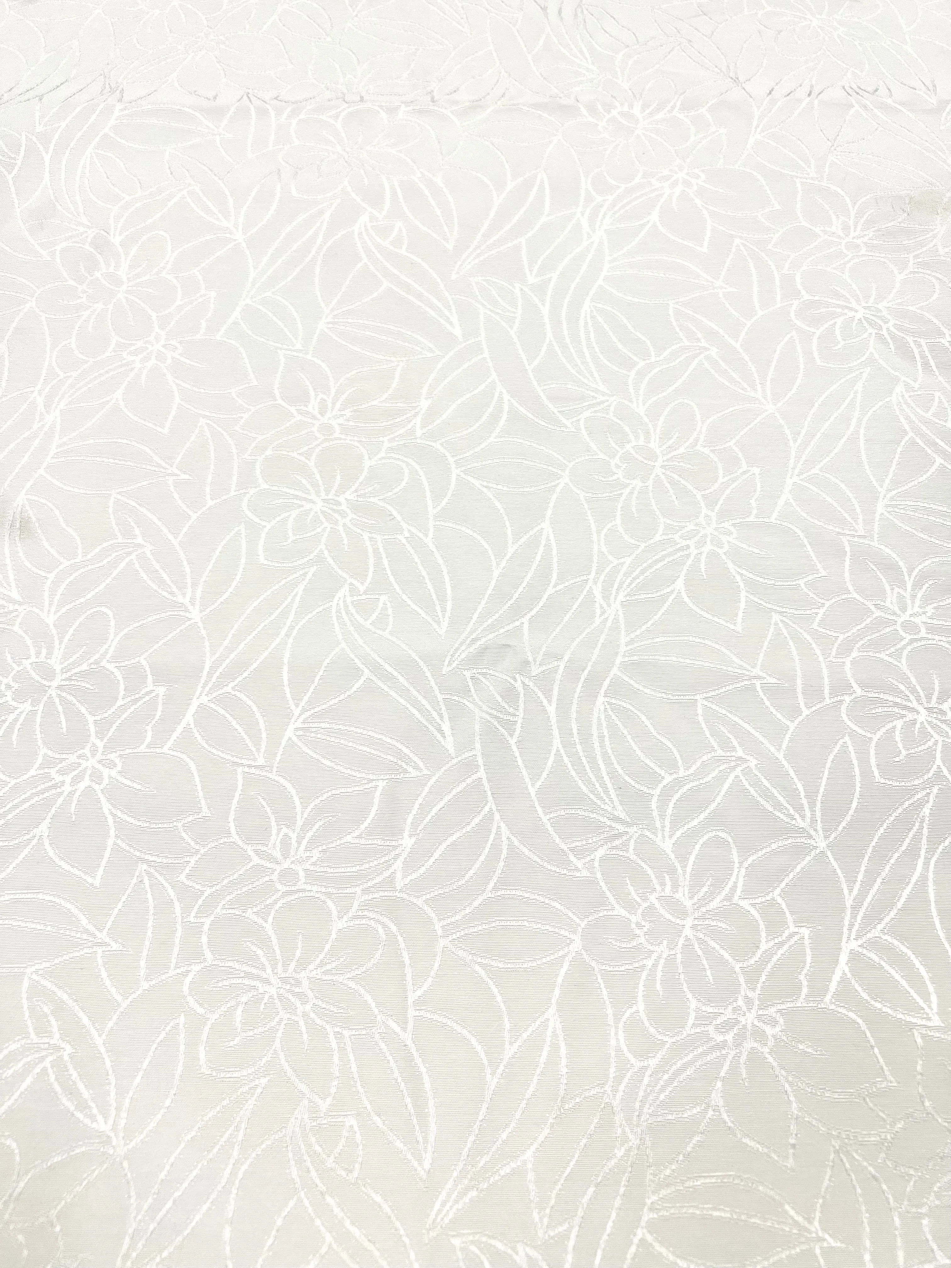 Grab Bag - Brocade 56-inches Wide Soft Warm White 1.5-Yard and 1.75-Yard Pieces Left!