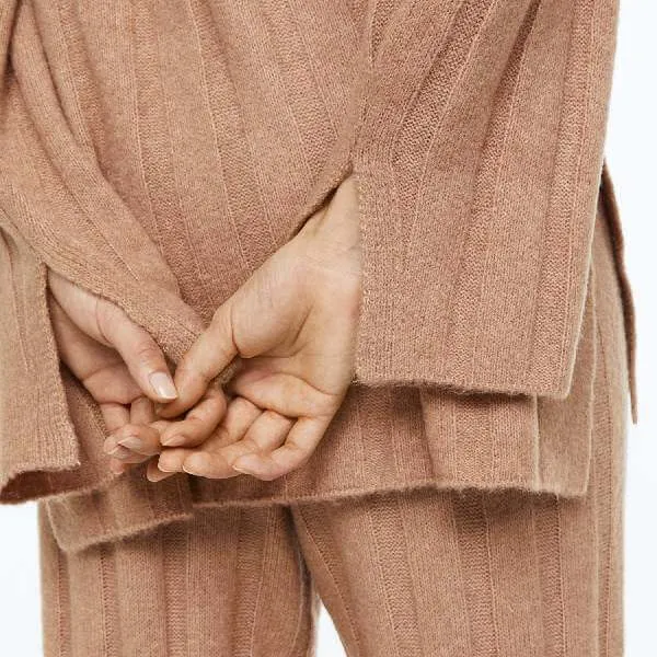 H&M Oversized Rib-knit sweater, beige