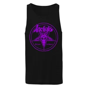 Helgi's - Welcome To Helgi's Purple Logo Tank Top - Black