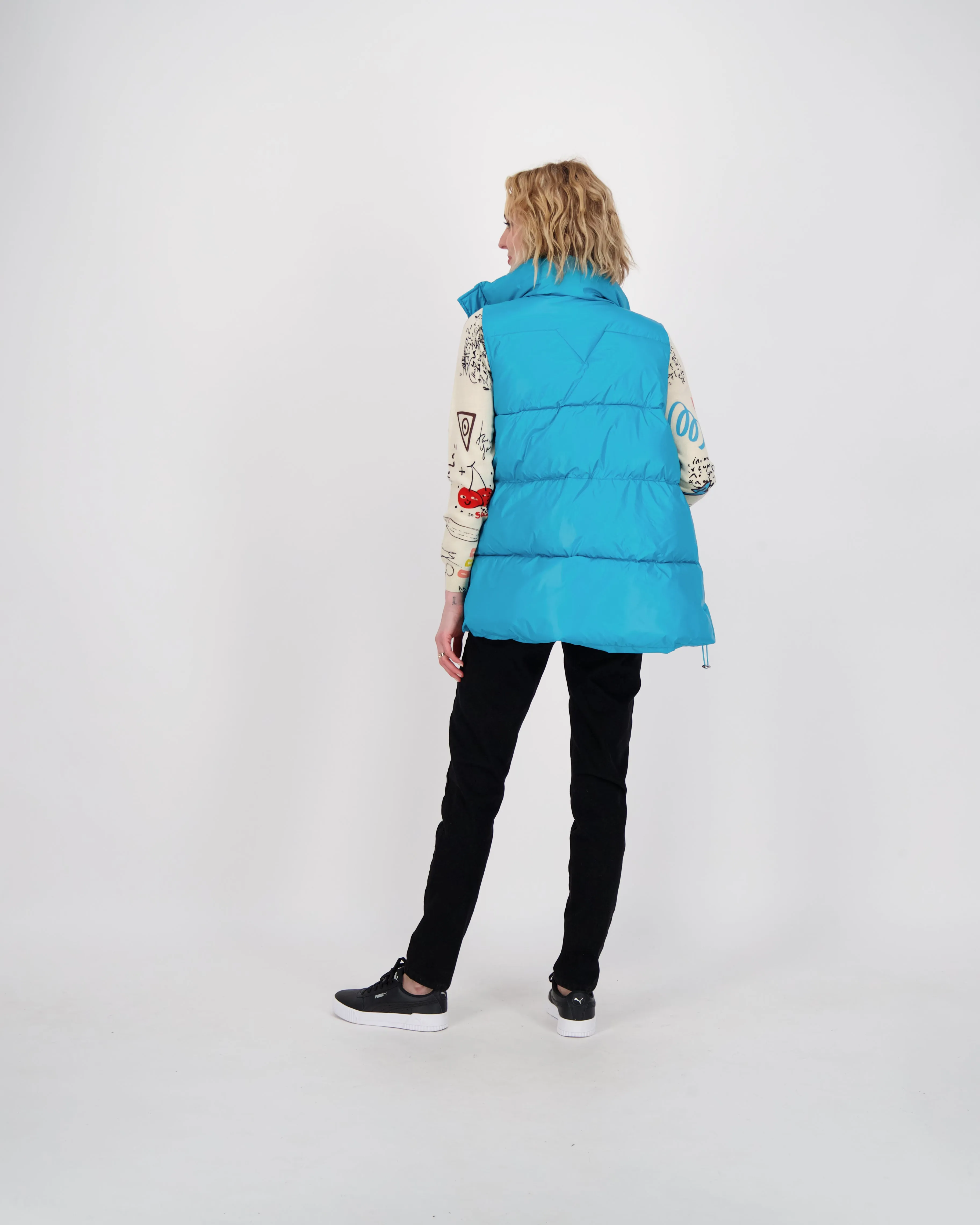 High Neck Puffer Vest