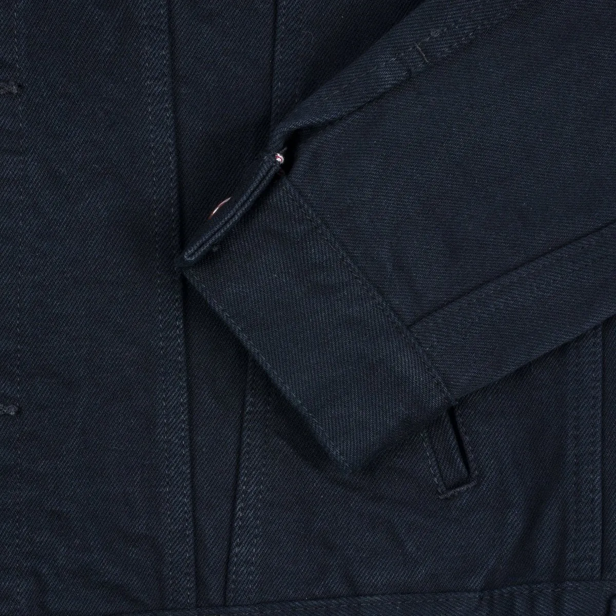 Iron Heart IHJ-132-BLK 14oz Selvedge Denim Modified Type III Jacket - Superblack