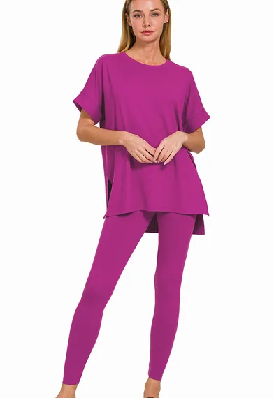 Kammie Microfiber Loungewear Set | S-3XL