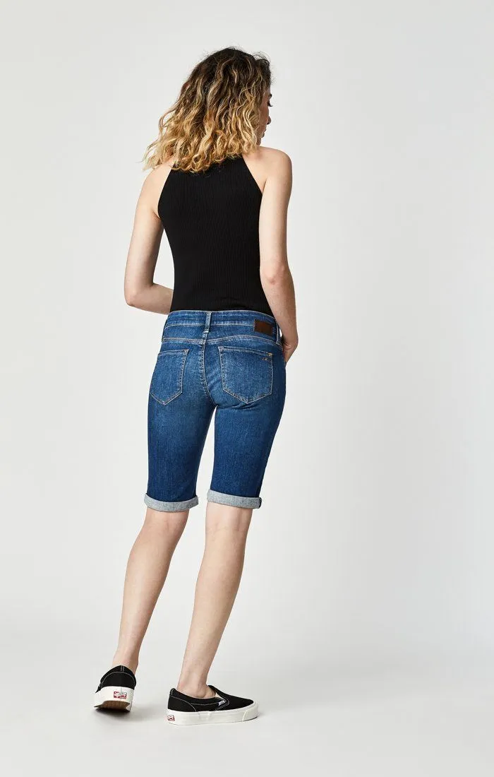 KARLY SHORTS IN INDIGO SHADED TRIBECA