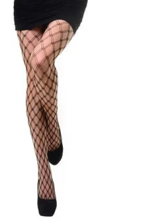 KILLER LEGS Women’s Diamond Pattern Fishnet Tights 2D Netted