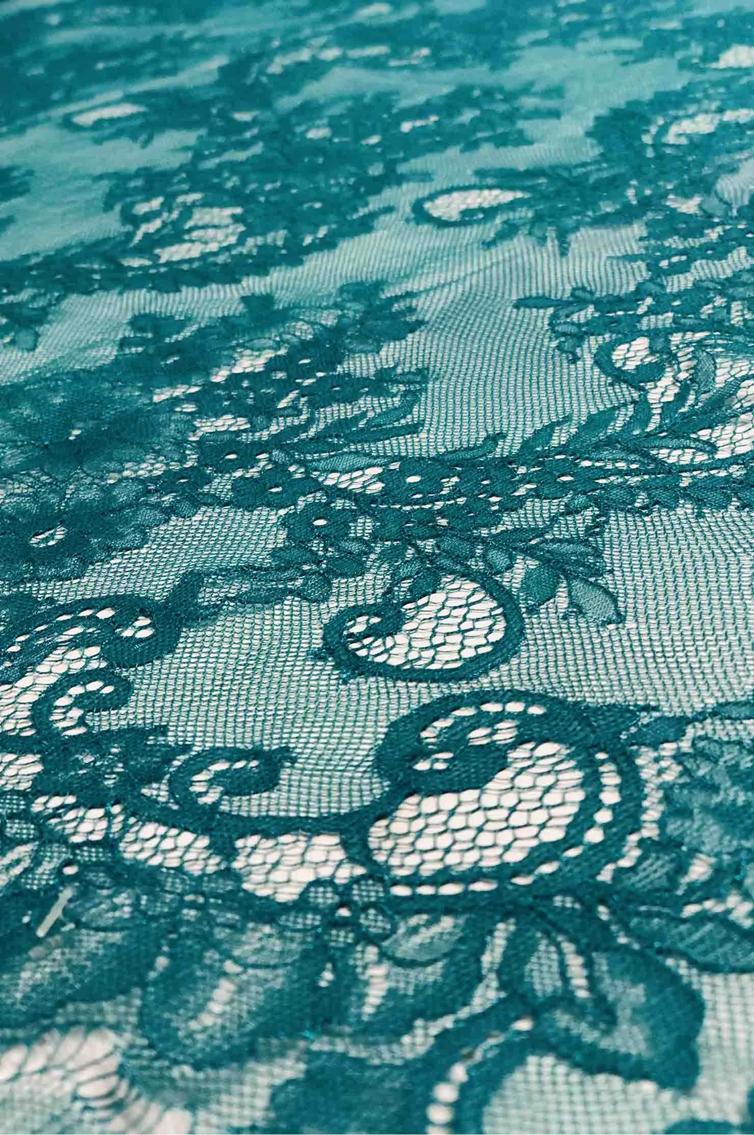 Lake Blue French Plain Lace FLP-004/73 Fabric