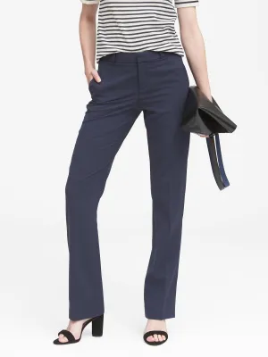 Logan Trouser-Fit Wool-Blend Pant in Navy