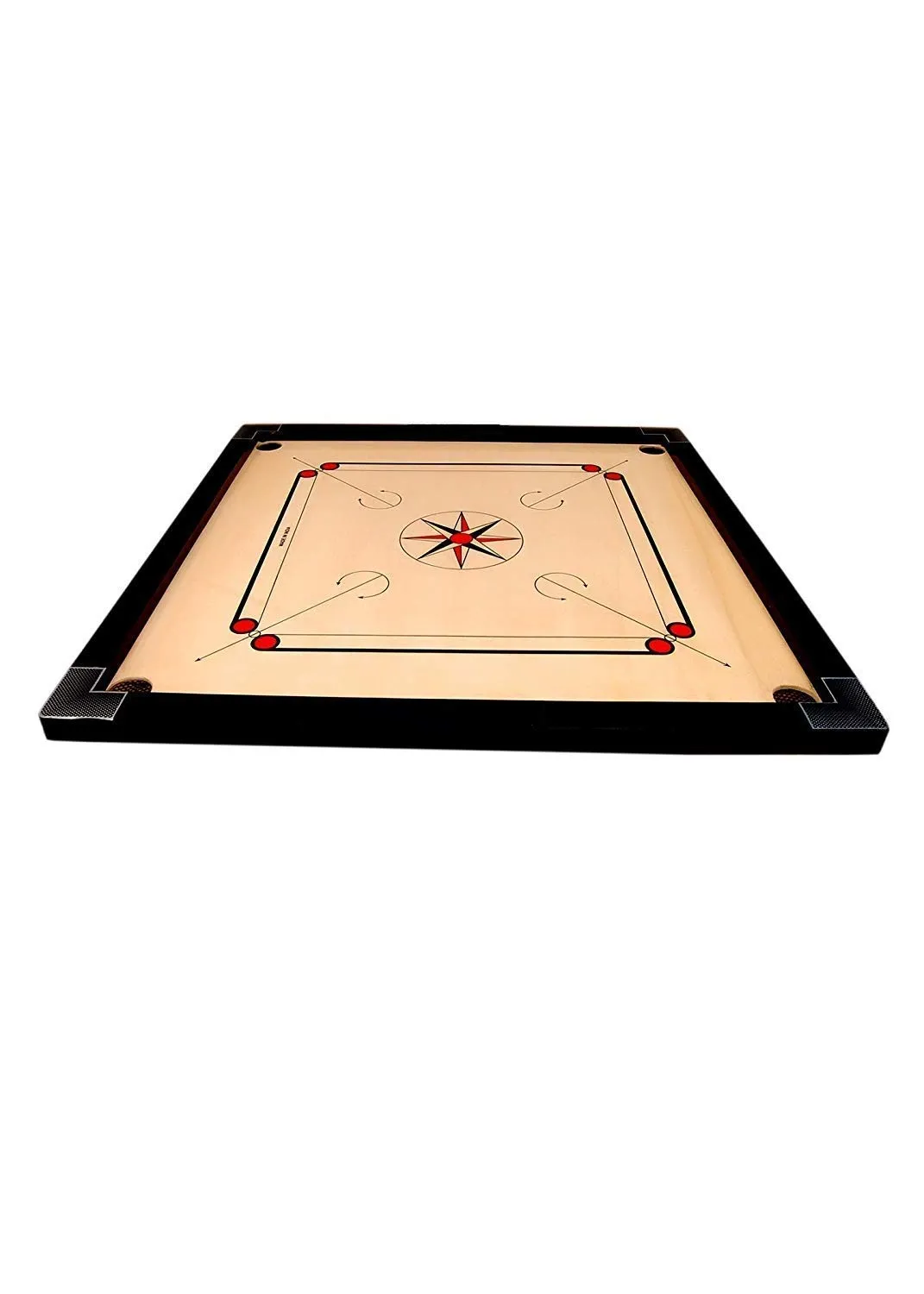 M ART Carom Board Amazing Polish Finish Medium Size 26 * 26" with PAKKY PLY with Striker,Powder and Coins Free