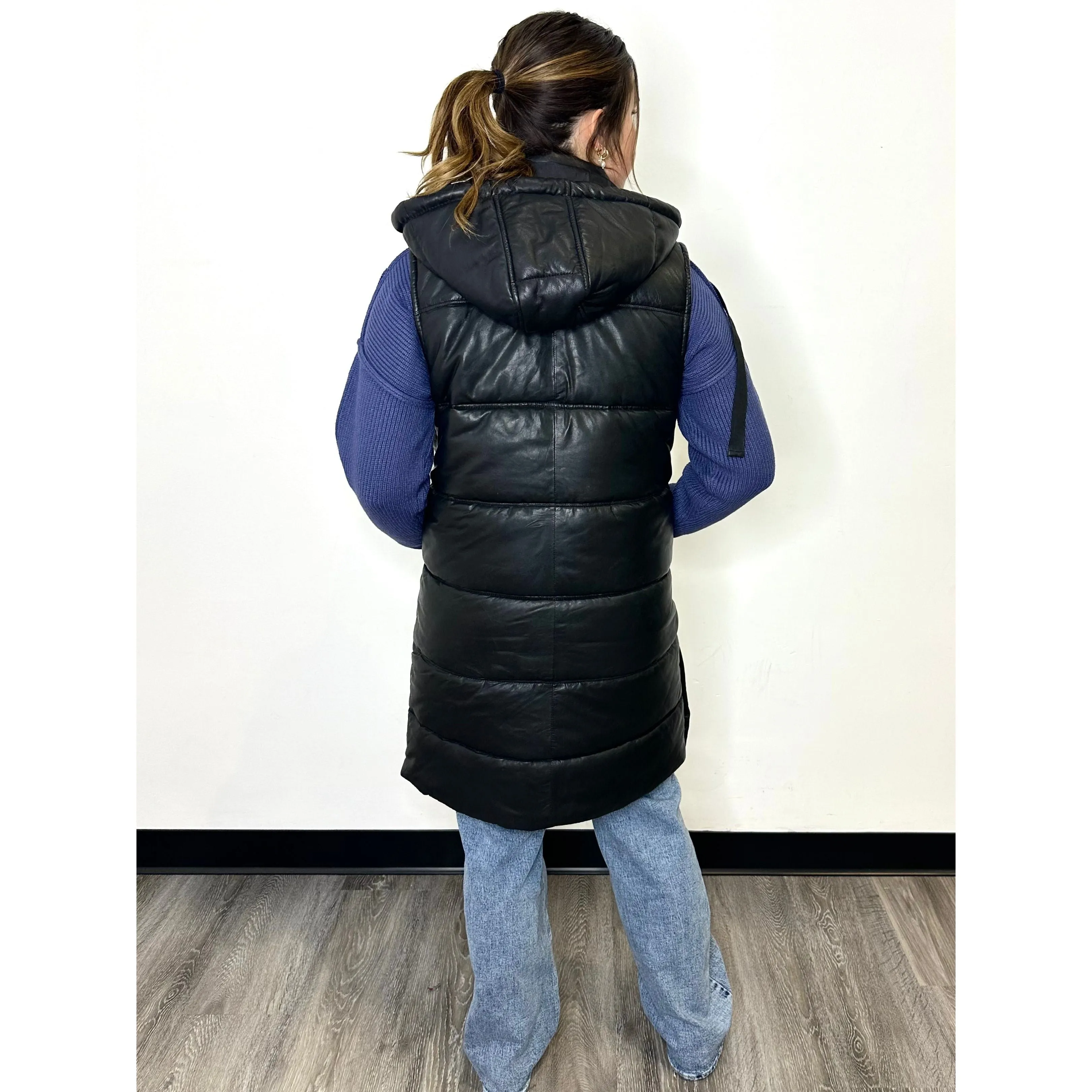 Mauritius Veo Leather Puffer Vest