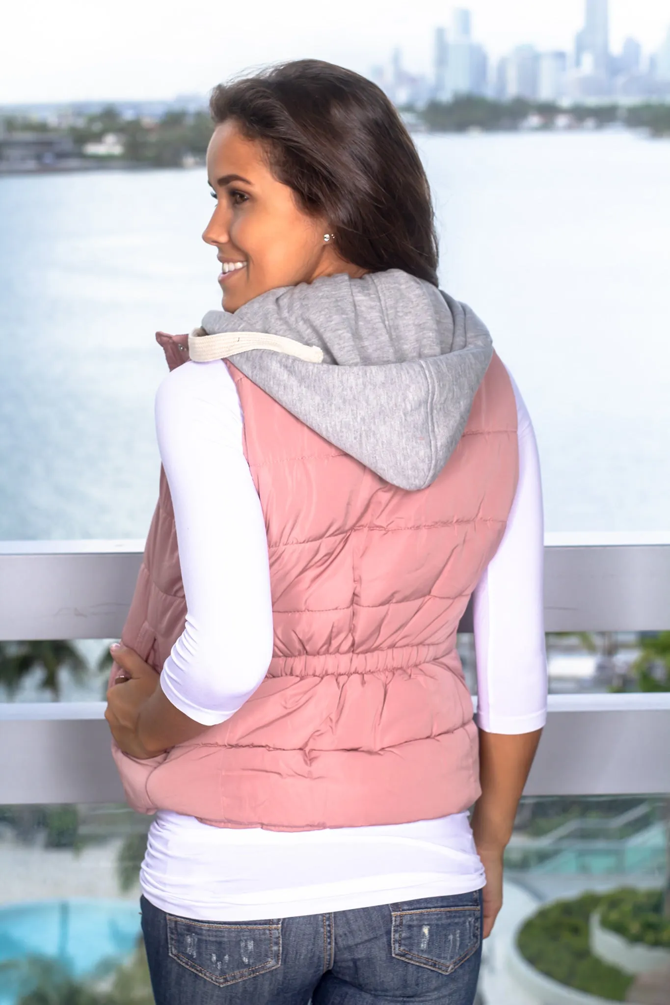 Mauve Puffer Vest