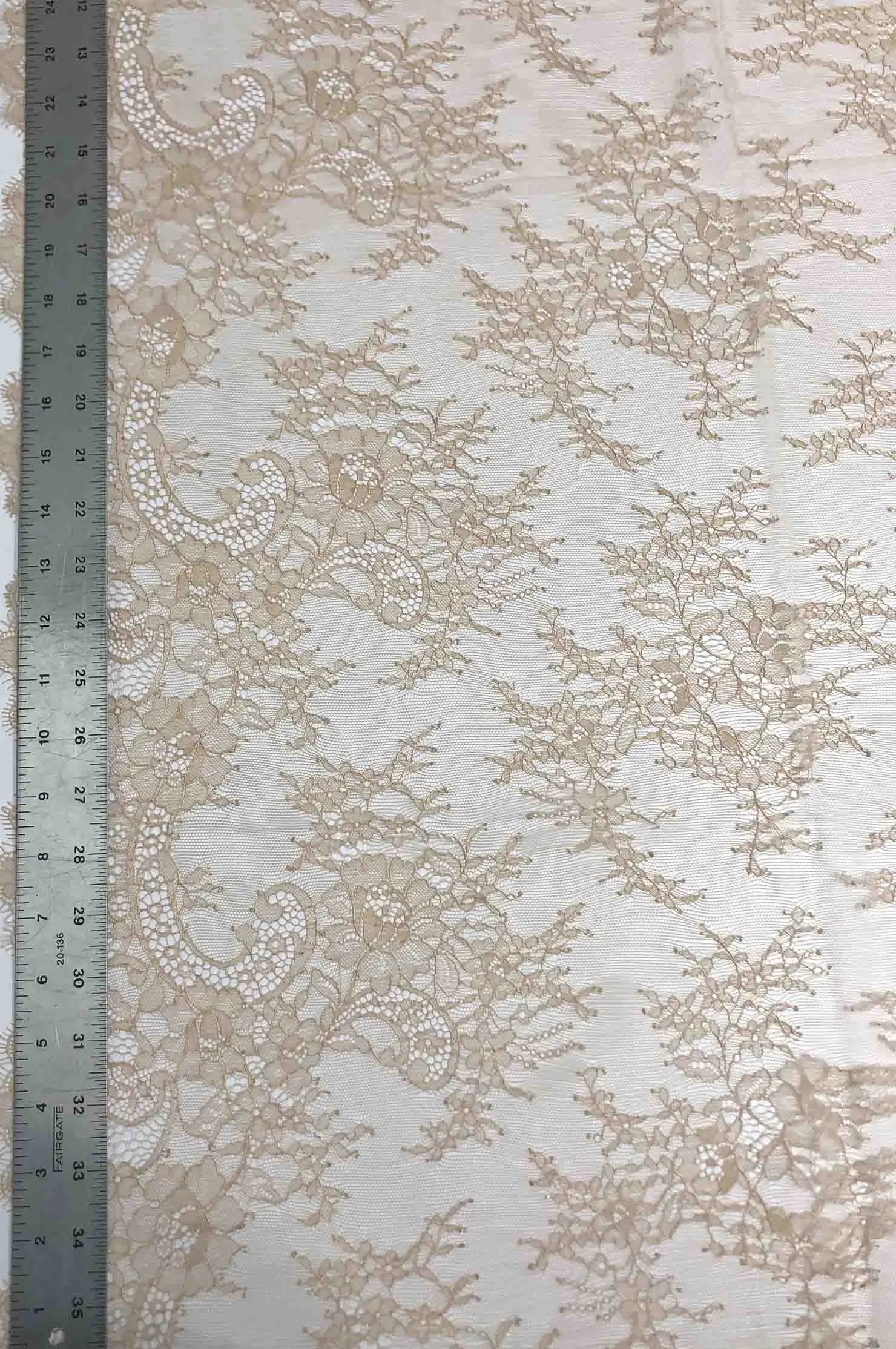 Mellow Buff French Plain Lace FLP-002/27 Fabric