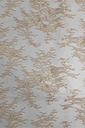 Mellow Buff French Plain Lace FLP-002/27 Fabric