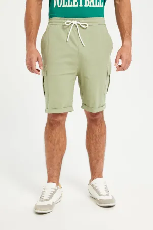 Men Green Casual Bermuda Shorts