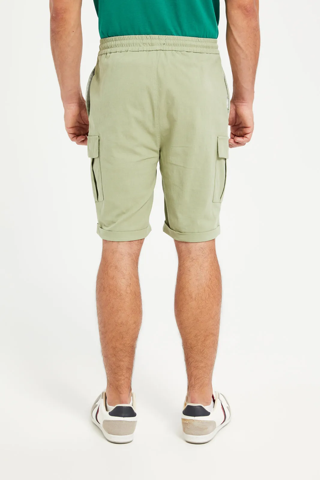 Men Green Casual Bermuda Shorts