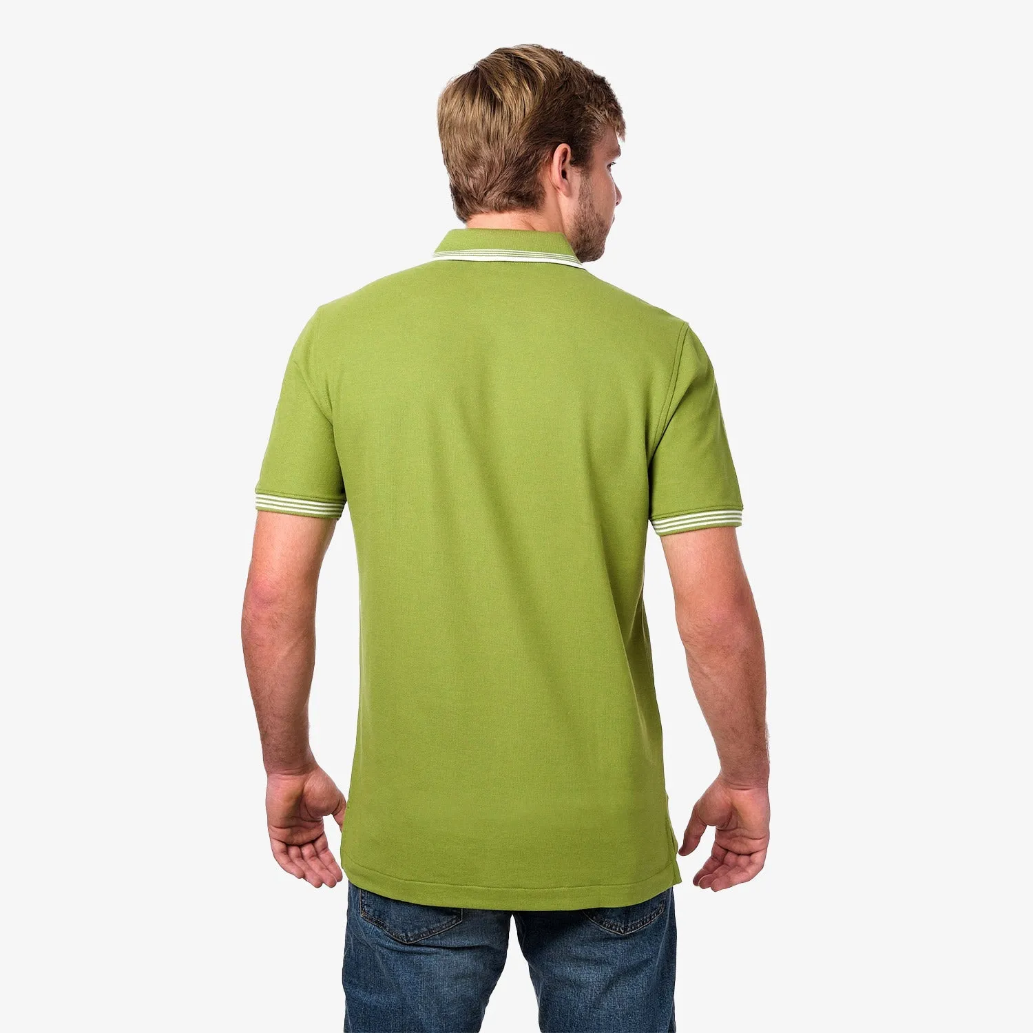 Men's Contrast Placket Polo Shirt