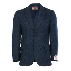 Men's Harris Tweed Harris Jacket  Blue Herringbone