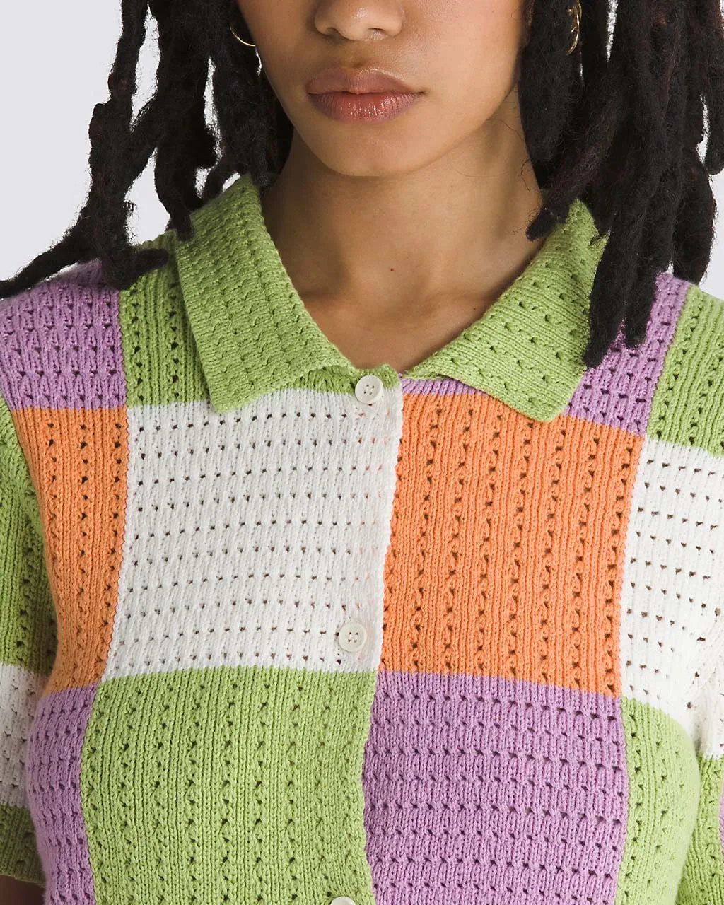 Morrison Checker Sweater - Leaf Green